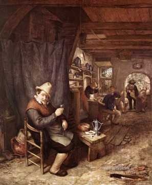 アドリアン ファン オスターデ Painting - 酒飲み オランダの風俗画家 アドリアン・ファン・オスターデ